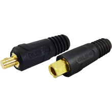 Paire de connecteurs rapides pour câbles de soudage, type DINSE, 200-300 A (n 4-n 1), section 35-50 mm², références DKJ35-50 et EDKL35-50 (2
