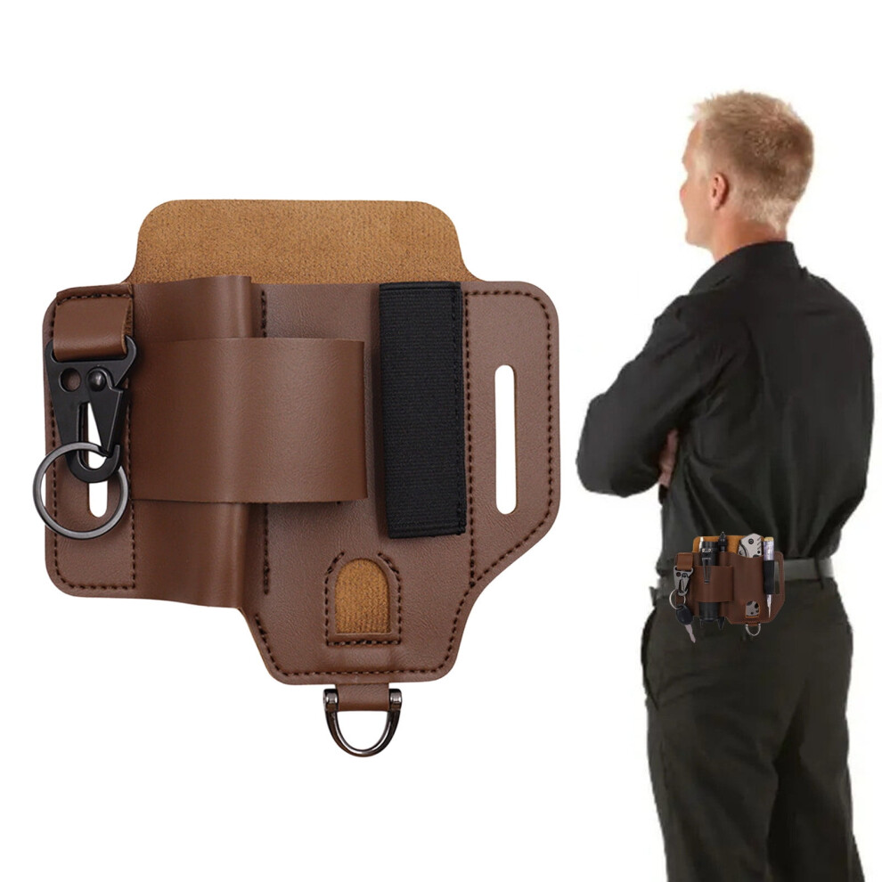 Handmade Leather Multitool Sheath, Flashlight Holster, Storage Belt Waist Bag For Camping, Leatherman Sheath With Pen Holder, Key Fob 9028731207230