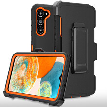 Aggxpf Schutzhülle mit Gürtelclip für Samsung Galaxy S23 Plus, Fallschutz nach Militärstandard, Orange