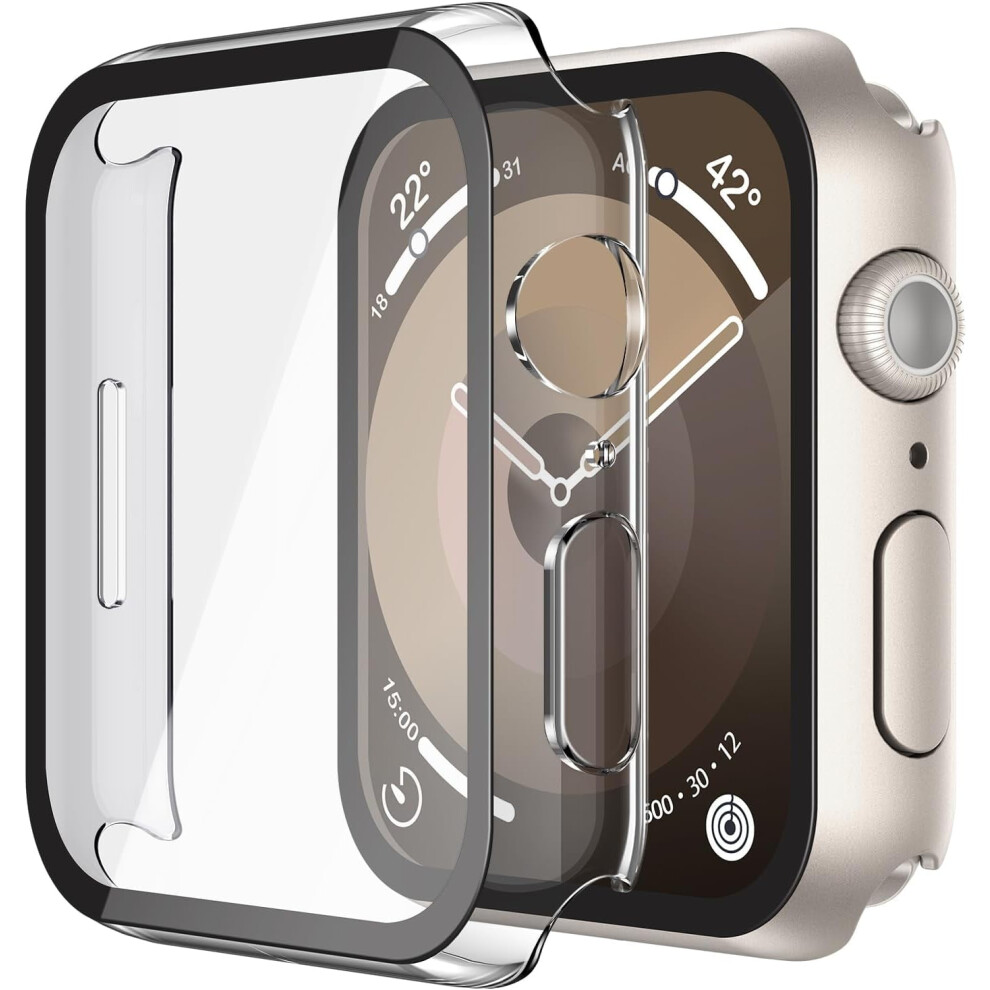 Xihama Hard Pc Case + Tempered Glass Protector Compatible With Apple Watch Series 9, 8, 7, Ultra 9028731208602