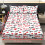 King Size Sheet Set 3-Piece Red White Heart Pattern 7