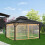 Mosquito Net Replacement for Gazebo Patio 4-Panel Brown 4