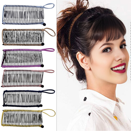 Pente de cabelo Xinwanna, leve e flexível, cor café L 1
