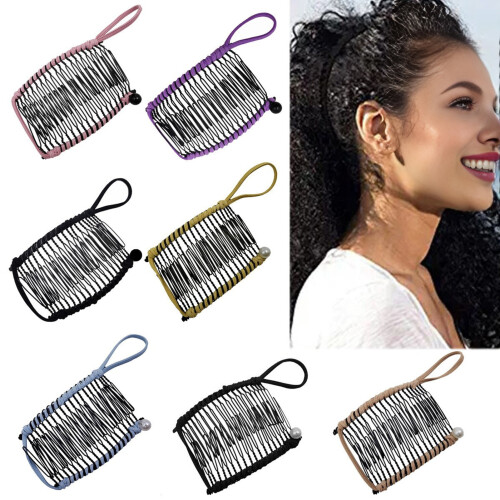 Pente de cabelo Xinwanna, leve e flexível, cor café L 2