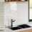 6mm Thick Tempered Glass Stove Splashback - 90x70cm, Off White, Includes Mounting Hardware 1
