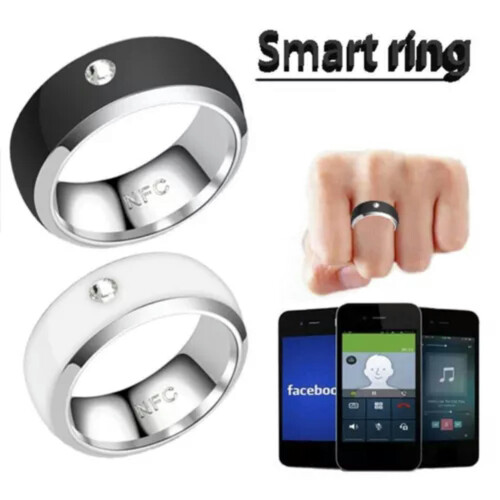 Stainless Steel NFC Digital Finger Ring for Android - White 1