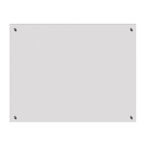 6mm Thick Tempered Glass Stove Splashback - 90x70cm, Off White, Includes Mounting Hardware 2