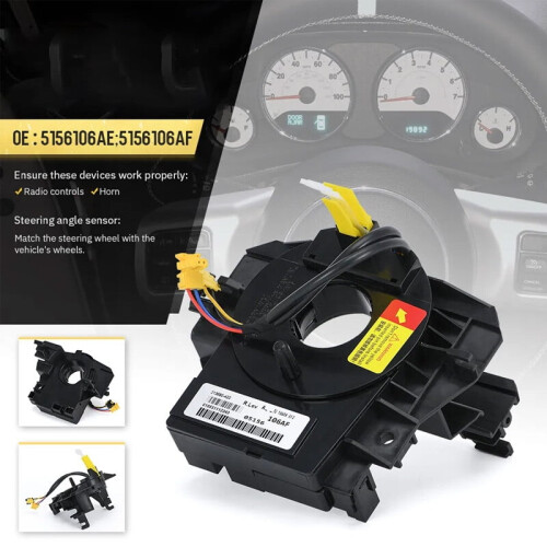 Clock Spring For Jeep Wrangler JK 2007-2018 With Angle Sensor Steering Wheel 2