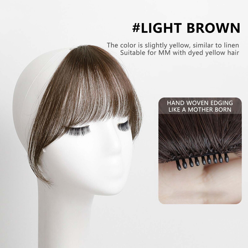 Reach-Tools (Light Brown) Fake Bangs Hair Clip - 50 Chars