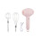 JINGT Portable Wireless Electric Handheld Mixer Egg Beater Kitchen Baking Tools Pink 2