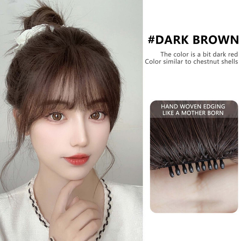 Reach-Tools (Dark Brown) Fake Bangs Hair Clip - 50 Chars