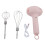 JINGT Portable Wireless Electric Handheld Mixer Egg Beater Kitchen Baking Tools Pink 5