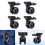 4pcs Luggage Wheels Suitcase Hardware Kit Double Row Roller 360 Spinner Casters 2