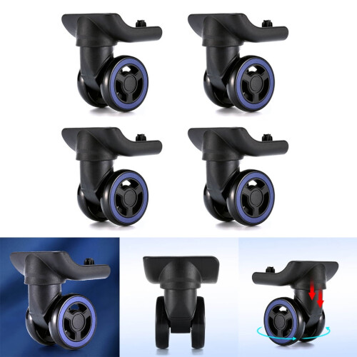4pcs Luggage Wheels Suitcase Hardware Kit Double Row Roller 360 Spinner Casters 1