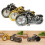 Creative Motorcycle Shape Quartz Clock Alarm Clock Time Keeper Desktop Decor Gold 3