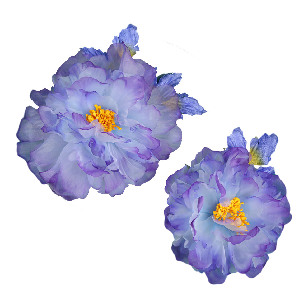 Roc-Electron (2) Realistic Flower Hair Clips For Women