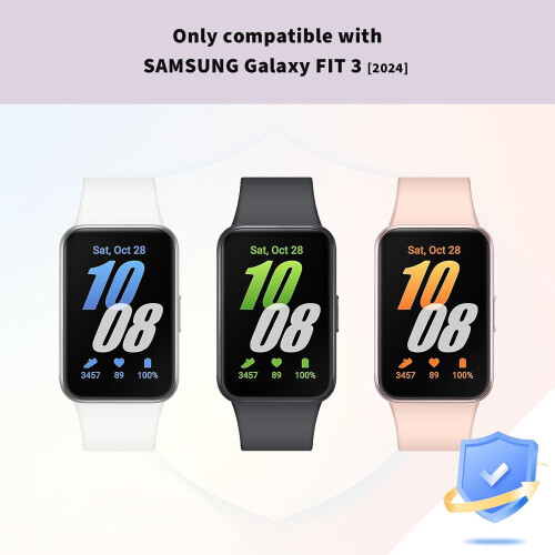 Συσκευασία 4 τεμαχίων συμβατή με το Samsung Galaxy Fit3, προστατευτικό οθόνης + σκληρό 1