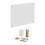 6mm Thick Tempered Glass Stove Splashback - 90x70cm, Off White, Includes Mounting Hardware 5