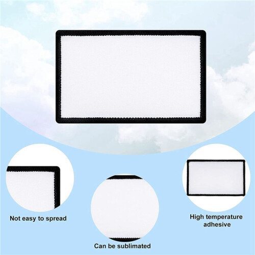 140 Pcs Sublimation Patches Blank Fabric Ironing Rectangular Blank Patches Fabric Repair Patches for Clothes, Hats 1