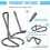 Metal Phone Stand for Desk Compatible with iPhone Android 3