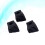 Drum Rubber Feet for Cymbal Stand Black 3 Pack 7