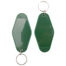 72 Pcs Vintage Motel Keychain DIY Blank Hotel Keychains Heat Transfer Blank Keychains Bulk Sublimation (Green)