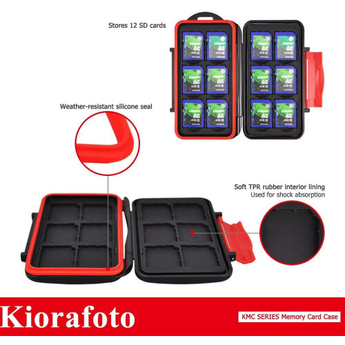 Water Resistant Carrying Case for SD Cards, Black 1