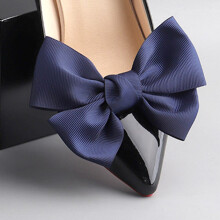 (Navy Blue) Wedding Shoe Bowknot Buckles for Dresses & Celebrations