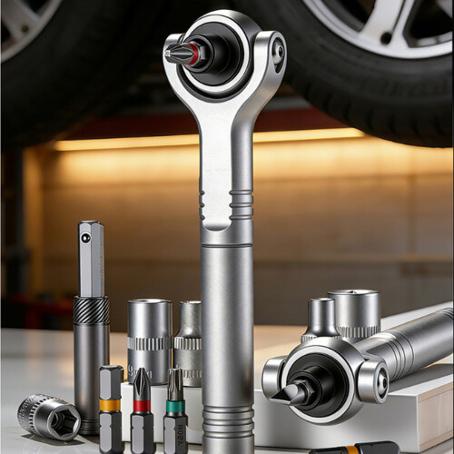 Magnetic Ratchet Handle 1/4 Drive Ratchet Handle with Reversible 1