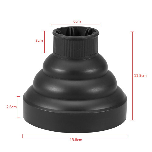 Universal Blæser Frisørsalon Krøllet Hårtørrer Foldbar Diffuser Låg 2