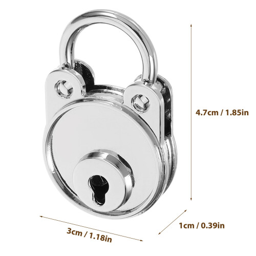 Bear-Shaped Metal Padlock with Key 1