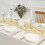 TETOU Cheesecloth Table Runner Boho Gauze Cheese Cloth Table Runner Wedding Home Table Decor 8