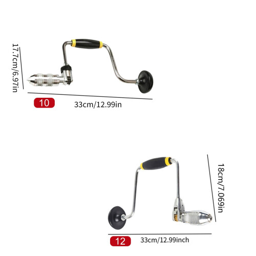 Metal Hand Crank Drill Precision Tool with Non-Slip Handle 2