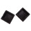 100mm x 100mm Plastic Ribbed Square End Caps Cover Tube Inserts 10 Pcs 2