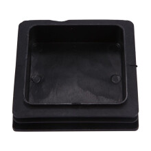 100mm x 100mm Plastic Ribbed Square End Caps Cover Tube Inserts 10 Pcs