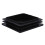 100mm x 100mm Plastic Ribbed Square End Caps Cover Tube Inserts 10 Pcs 7