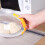 (Yellow) Microwave Cover with Handle, Kitchen Essential 1
