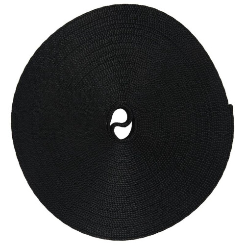 4X Black 10 Yards Nylon Webbing Tape Multi-Use Strap Strapping (25mm) Width 1
