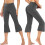 Γυναικείο παντελόνι Capri Yoga Flare με τσέπες και αθλητικό σχέδιο για το καλοκαίρι 2
