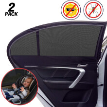 Pare-soleil pour vitres latérales de voiture, protection solaire universelle, maille respirante, enrouleur pour lunette arrière, protection de la