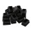 80 Pcs Plastic Rectangular End Cap 30mm X 20mm Threaded Pipe Tube Insert Rubber Feet 2