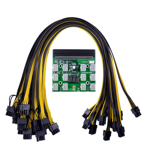 GPU Breakout Board Red Power Module with LED Voltmeter for HP Server PSU 1200W 750W Mining 1