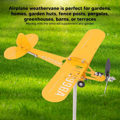 Αεροπλάνο Weathervane3D Μεταλλικό Αεροπλάνο Weathervane Εξωτερικός Δείκτης Κατεύθυνσης 2
