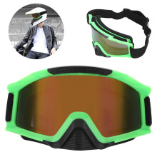 OffRoad Fahrgesichtsschutzbrille Staub UV-Schutz Motorrad Ski Grün 20x11cm