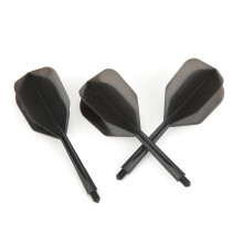 3 Stück Transparente ABS Dartschaft & Flights 2BA Anti-Bruch Schwarz