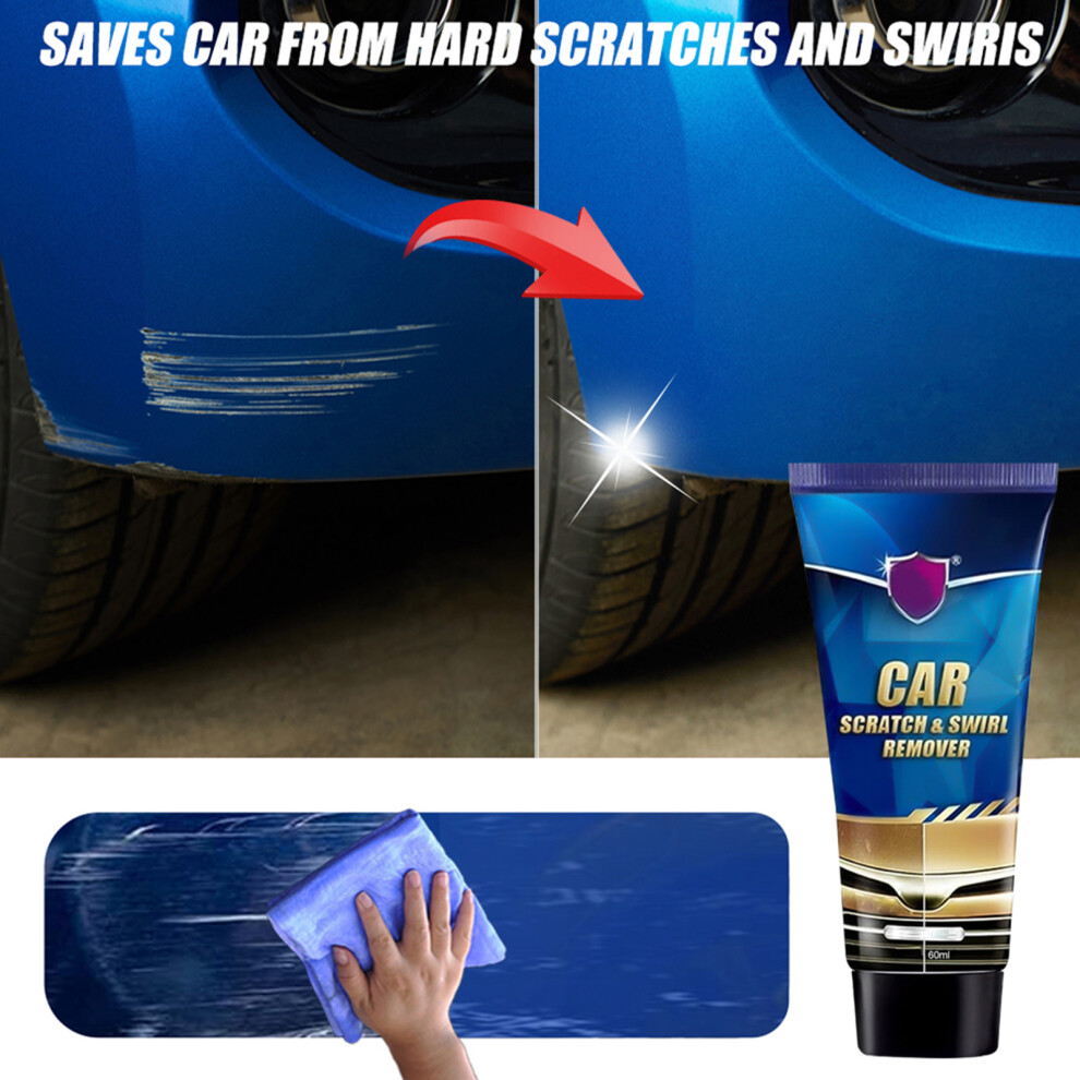 Cream 60Ml Car Scratch Swirl Remover Wipe Polishing Wax For Paint Repair