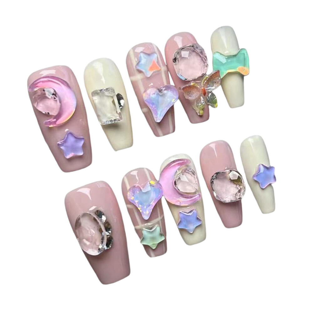 Reach-Tools (L) Rhinestone False Nails, Zero Pressure, Diy Nail Art