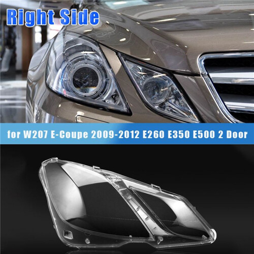 2X Right Side RH for   W207 E-Coupe 2009-2012 Headlight Lens Cover Headlight Shade Shell 1