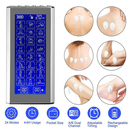 (EU Plug)Rechargeable Ems Tens Pulse Massager: Multi-function Meridian Acupoint Patch For Household Physiotherapy 2