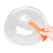 (Orange Handle) Microwave Splatter Cover with Handle - 50 Char